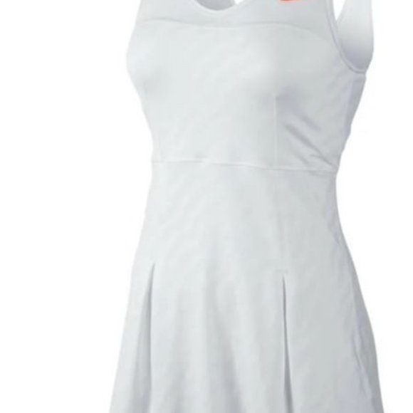 RARE NIKE Dri-Fit White Wimby Tennis Dress - Picture 1 of 4